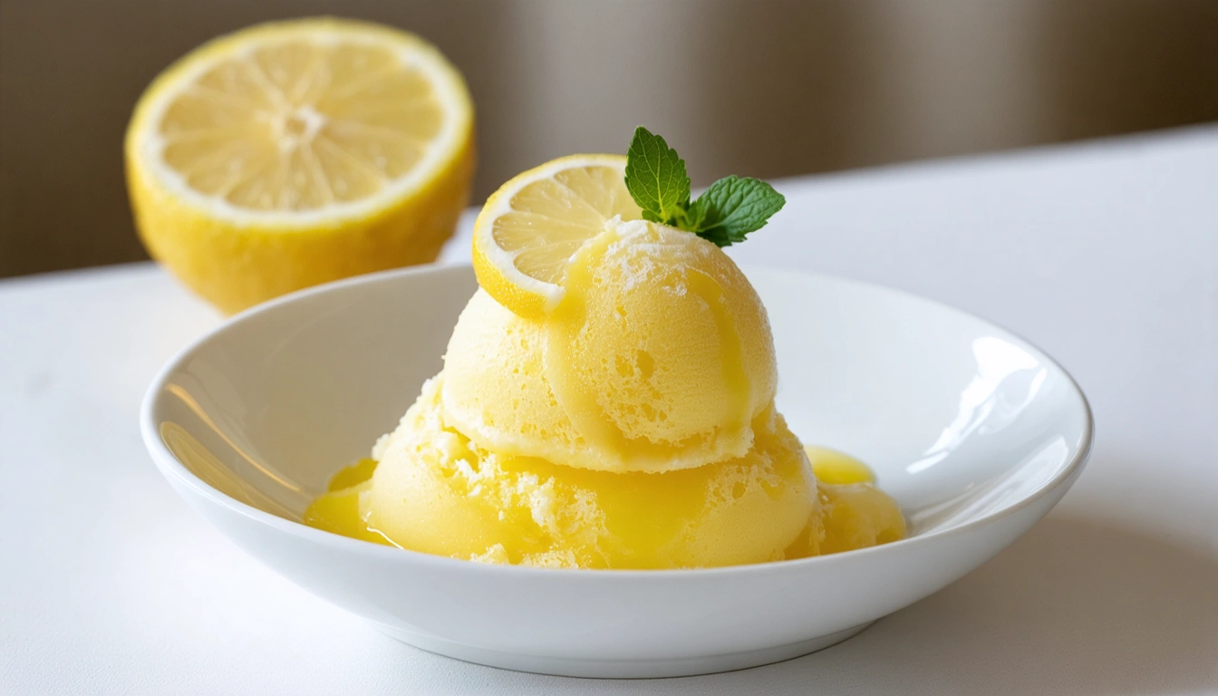 sorbetto al limone fatto in casa